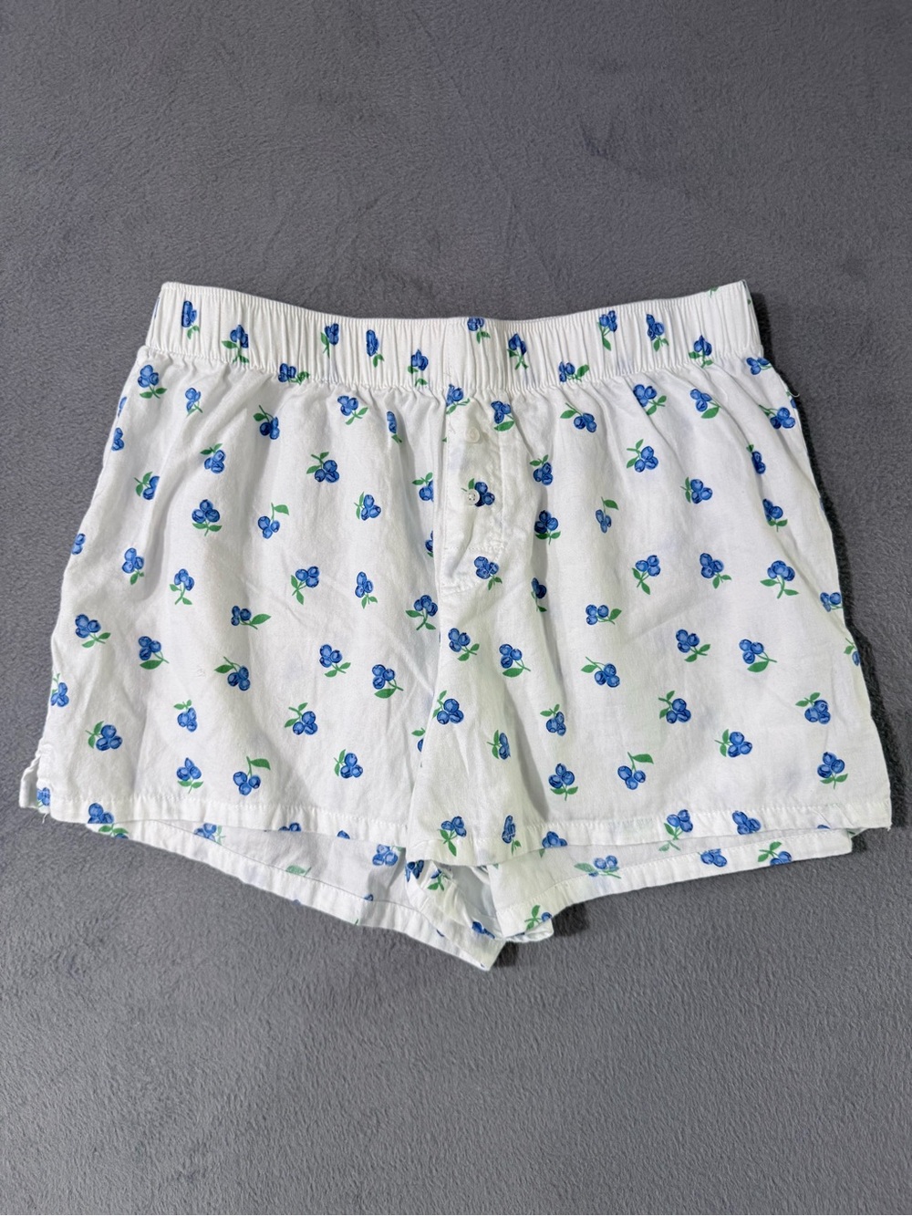 Colsie - White Blueberry Print Lounge Shorts